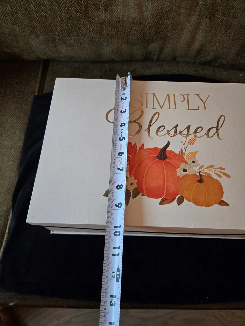 Simply Blessed Pumpkin Storage Box